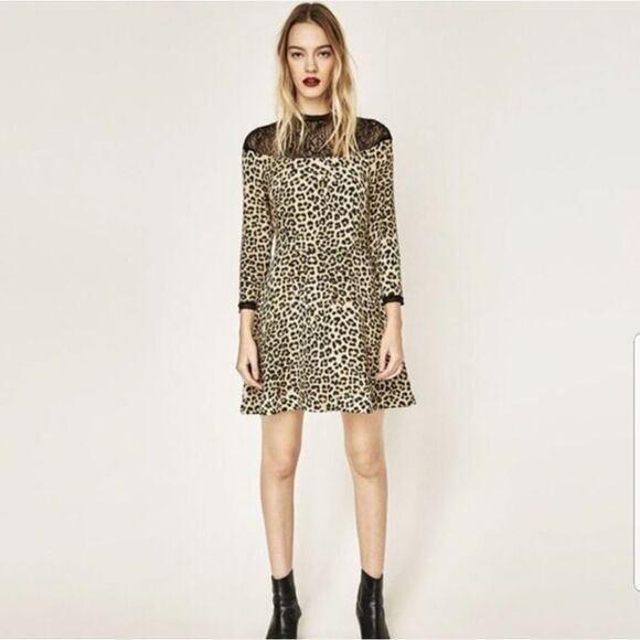 Zara leopard dress NWT - Picture 1 of 5